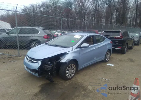 2012 Hyundai Elantra Gls (Ulsan Plant) z USA, uszkodzony, nr VIN KMHDH4AEXCU466491